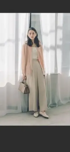 ナチュラルビューティーベーシック　チュールレイヤードオーバーシャツ