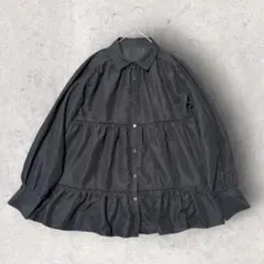 人気完売♡ tal. by yumi.ティアードシャツ ブラウス 黒 コラボ