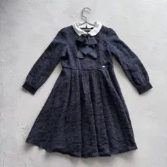 未使用に近い　メゾピアノ　子供用　ワンピース　紺色