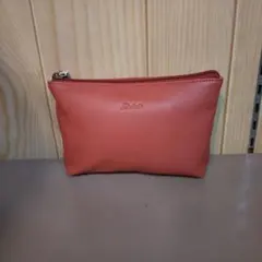 Dakota赤 牛革 ポーチ 1541663