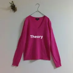 大人可愛いマゼンダピンク✨️Theoryセオリーカシミヤ100%ニットS