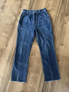 LOWRYS FARM フロントスリットデニムパンツ／S