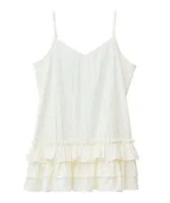 earth フリル チュニック キャミワンピース ホワイト