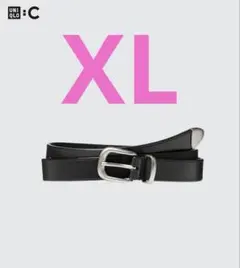 【新品未使用】UNIQLO :C イタリアンレザーロングベルト ブラック XL
