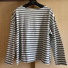 ユニクロLレディースボーダー長袖厚手春