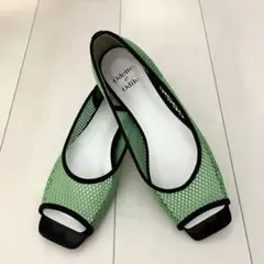 Odette e Odile メッシュ フラットシューズ グリーンのサムネイル
