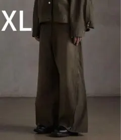 【マサキ様専用】ジップデザイン バギーデニム パンツ XL/ブラウン