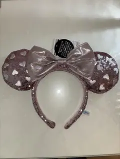ミニーハート型スパンコールカチューシャ