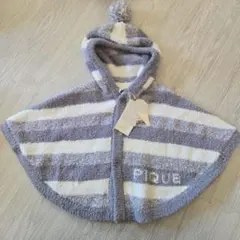 gelato pique ベビーポンチョ 80-90cm ストライプ