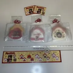 ガチャのモンチッチみにがまぐちキーホルダーの3個セット