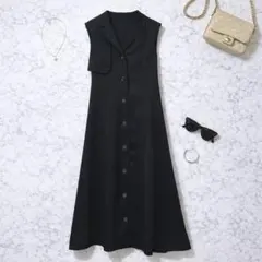 AZUL by moussy 黒 ジレワンピース トレンチ ベスト M