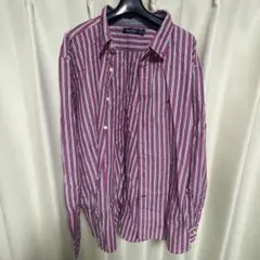 NAUTICA ストライプ 長袖シャツ XXL 古着