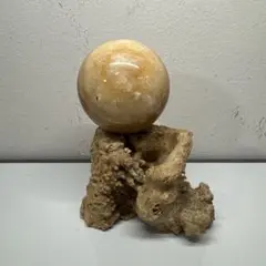 特大 緑石 丸玉 22㎝16kg 木製台座付 鑑賞石 天然石 緑玉 青玉 五色石