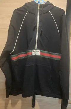 GUCCI シェリーライン ハーフジップ パーカー ブラックのサムネイル