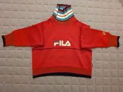 FILA レッド ハイネック トレーナー L