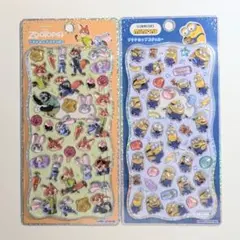 プチドロップステッカー ズートピア ミニオンズ セット ディズニー ユニバーサル