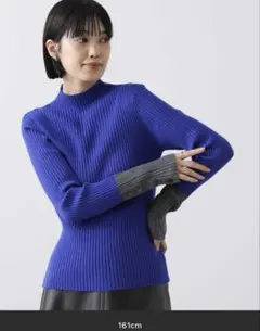 Gready Brilliant リブボトルネック袖バイカラーニット 新品のサムネイル