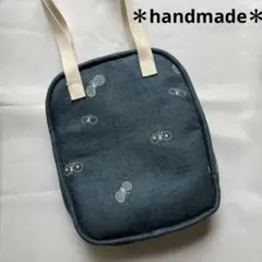 ハンドメイド パイピングのあるバッグ ミナペルホネン life puzzle