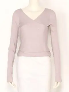 ラップリブニットトップス LILY BROWN リリーブラウン トップス ニット