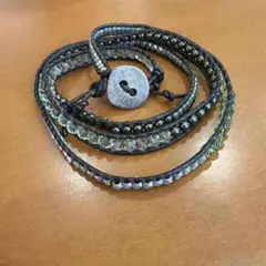 レザーラップブレスレット
