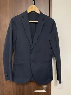 美品ユニクロUNIQLO ジャケット　ネイビー　Sサイズ　スリムフィット