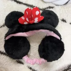 ディズニーリゾート　ミニーマウス　ファンキャップ風耳当て