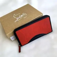 限定セール！✨極美品✨クリスチャンルブタン 長財布 デカロゴ ラバーソール ✨美品✨クリスチャンルブタン 長財布 ブラック デカロゴ ラバーソール