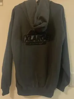 xlarge パーカー　ロゴ　エクストララージパーカースエットブラックビッグロゴ