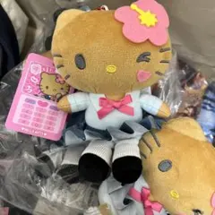 サンリオ　ハローキティ　マスコットポーチ　ギャル　ブラウン　日焼け　ガングロ