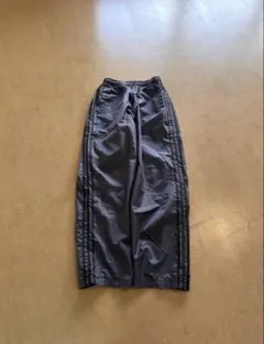 90s vintage 極太　ナイロンワイド　トラックパンツ　ストライプ　y2k