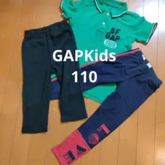 GapKids ポロシャツ XS (4-5) グリーン　ジータ　ズボン　コットン