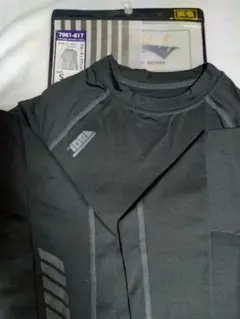 寅壱トライチTORAブラッククルーネックシャツ　インナー、長袖　裏起毛