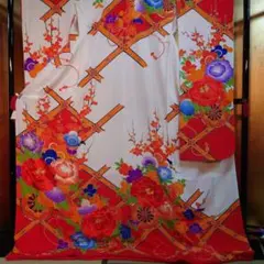 振袖正絹袷比翼仕立昭和アンティーク品