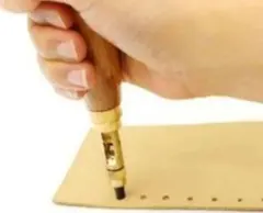 ねじ込み式の穴あけポンチ　レザークラフト