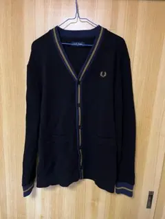 FRED PERRY ブラックカーディガン S