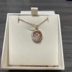 ローズゴールド クリスタル ペンダント ネックレス
