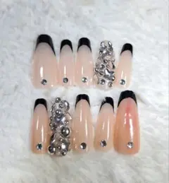 【現品】 ネイルチップ フレンチ ギャル清楚