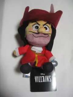Disney VILLAINS 赤いほっぺぬいぐるみ フック船長ピーターパン