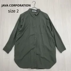 ◆ JAVA CORPORATION 長袖 シャツ プルオーバー チュニック