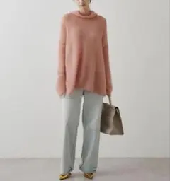 Whim Gazette / ウィムガゼット | 洗えるカシミヤVネックニット | F | ピンクベージュ | レディース カシミヤVネックプルオーバー | Whim Gazette(ウィム ガゼット