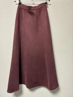 アーバンリサーチ　ワインレッド スエード風スカート