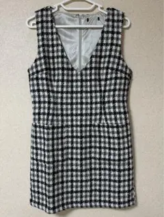 新品未使用　千鳥柄　ツイード　ワンピース　ミニスカート