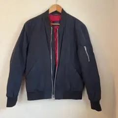 【美品】ZARAMAN ネイビーMA-1ジャケット