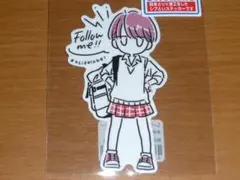 デフォ follow 赤ガール シウチトモミ ステッカーB-SIDE LABEL