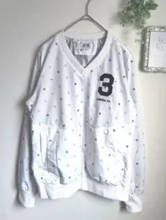 美品 adidas★アディダスゴルフ★ナイロン　ブルゾン　ホワイト