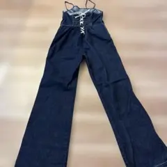 デニムワイドレッグ サロペット　ナイスクラップ