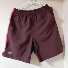 New Balance ダークボルドー ランニングショートパンツ　メンズLサイズ