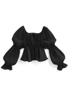 【最終値下げ】GRL 2Wayシアーリボンペプラムトップス