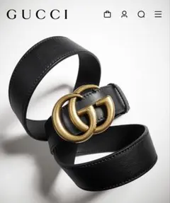 GUCCI ダブルG バックル レザーベルト ブラック(専用箱付き) 値下げ可のサムネイル