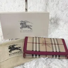 Burberry 長財布　シャドーホース　ノバチェック　箱　保存袋付き